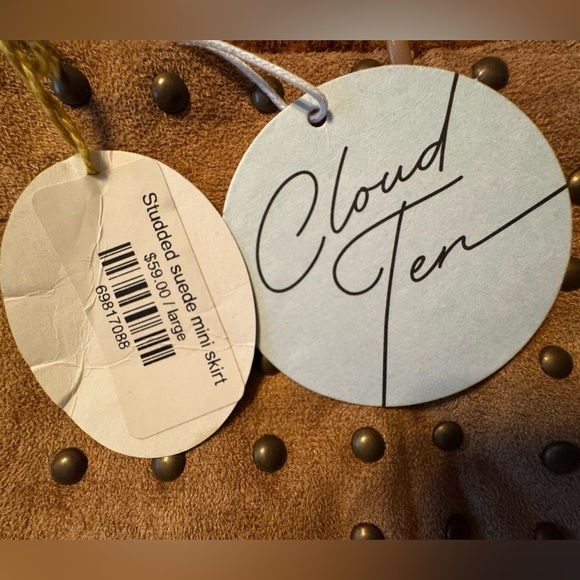 Studded Beige Skirt - Picture 4 of 6